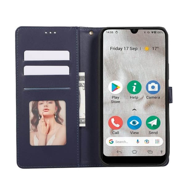 Blush mobilfodral 3-kort till Doro 8110 - Navy
