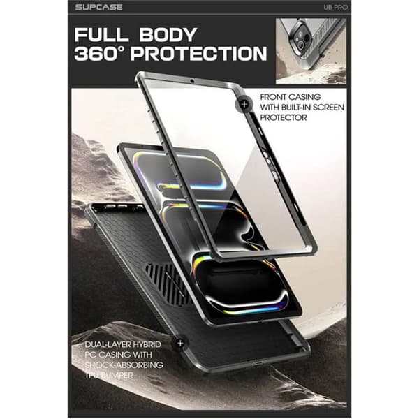 SUPCASE UB Pro tablettikotelo Apple iPad Pro 13 (2025) - Musta
