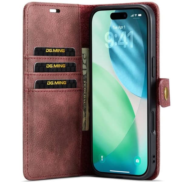 Wallet DG-Ming 2i1 til Apple iPhone Air - RÃ¸d