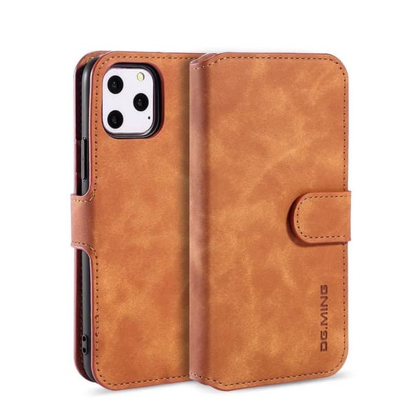 DG-Ming Wallet cover 3-kort til Apple iPhone 12 Pro Max - Brown