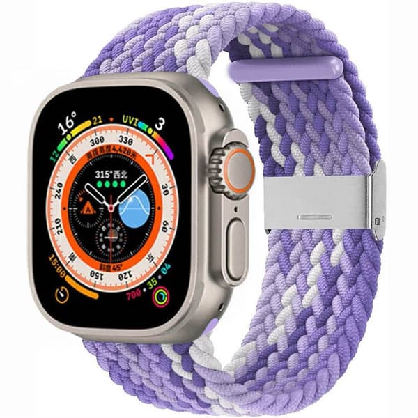 Flettet Urrem til Apple Watch Ultra 2 (49mm) - Gradient purple