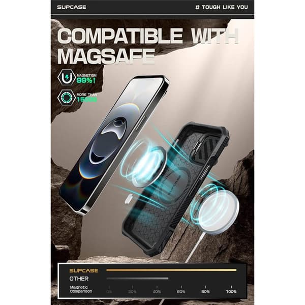 SUPCASE UB Mag XT kuori Apple iPhone 17e - Musta