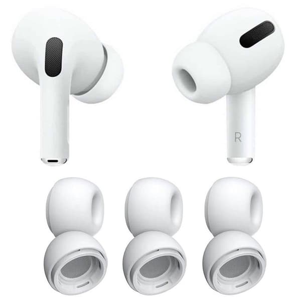 Ãreputer 6-pak (M) til Apple AirPods Pro - Hvit