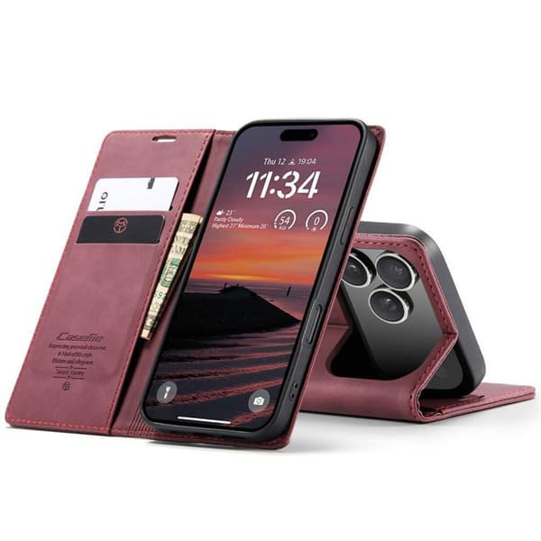 CaseMe mobildeksel 013 til Apple iPhone 17 Pro - Burgunder