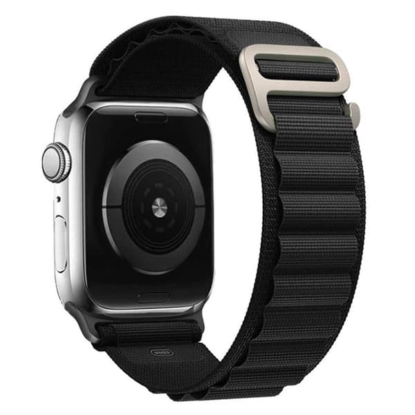 Artic nylon urrem til Apple Watch 7 (45mm) - Sort