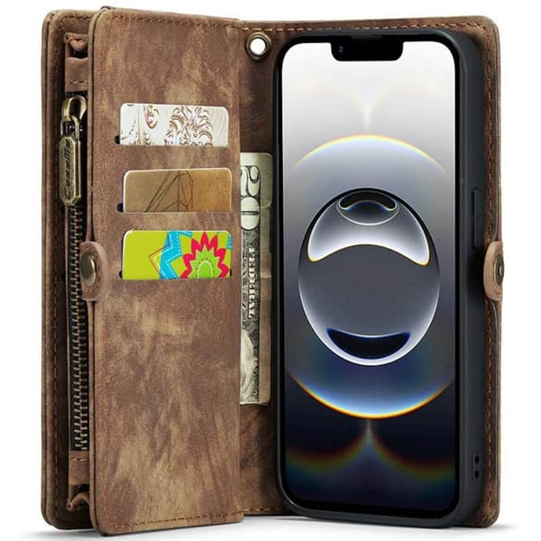 CaseMe mobildeksel 008 8-kort til Apple iPhone 17e - Brun
