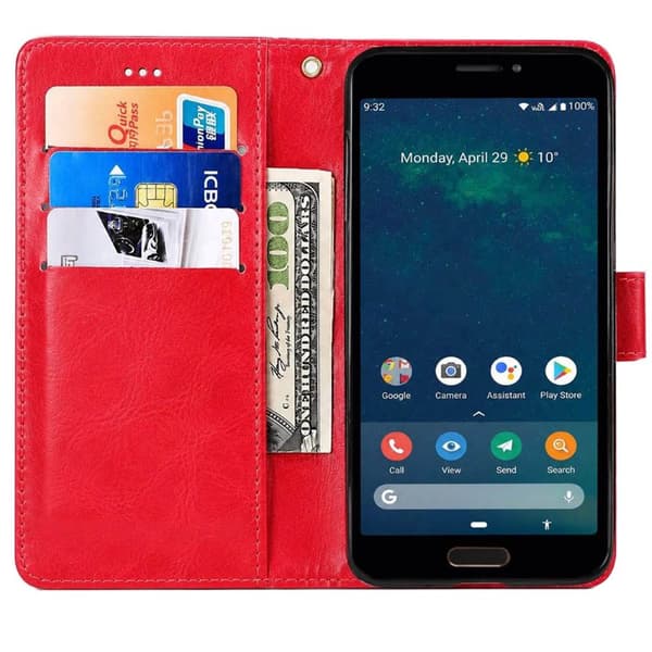Wallet cover 3-kort til Doro 8080 - Rød