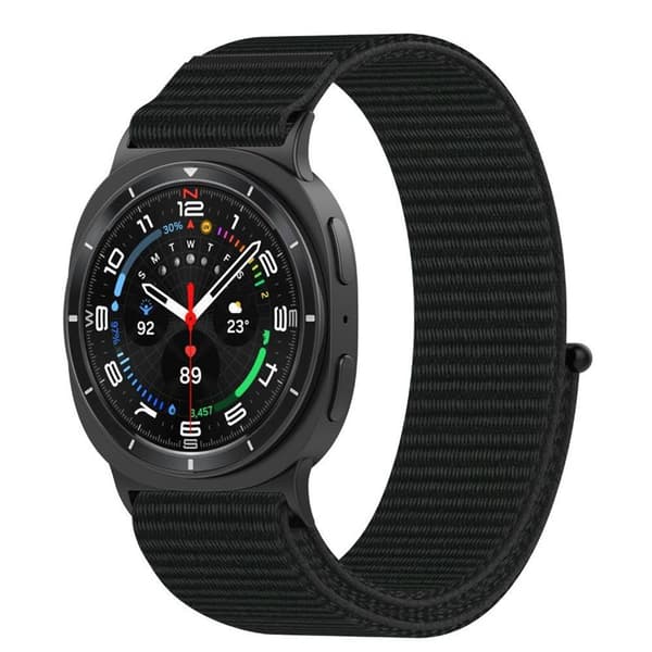 Nylon Urrem til Samsung Galaxy Watch 8 (40) - Black