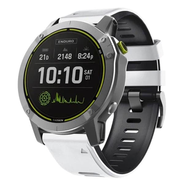 Twin sport urrem til Garmin Endoro - Hvid/sort