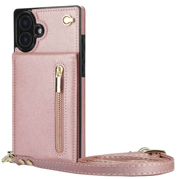 Zipper halskÃ¦de cover til Apple iPhone 17 - Rose