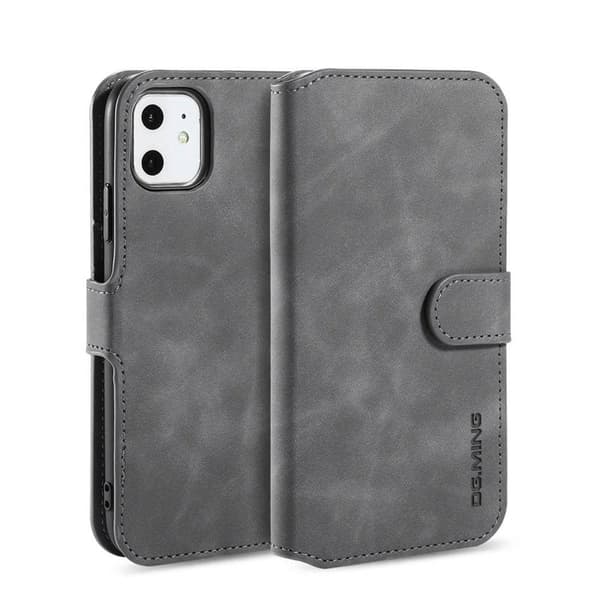 DG-Ming Wallet cover 3-kort til Apple iPhone 12 - Grey