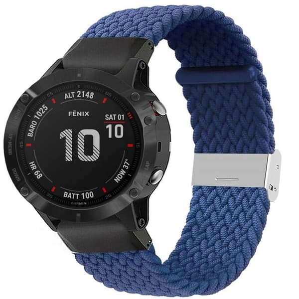 Flettet Urrem til Garmin Fenix 6 - Blue