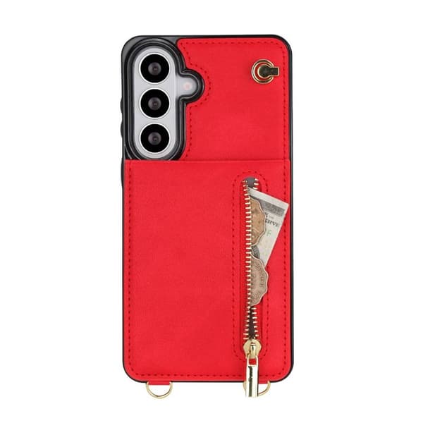 Zipper halskÃ¦de cover til Samsung Galaxy S26 Plus - RÃ¸d