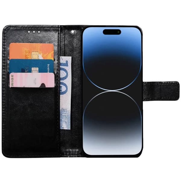 Lommebokdeksel 3-kort til Apple iPhone 13 Pro Max - Sort
