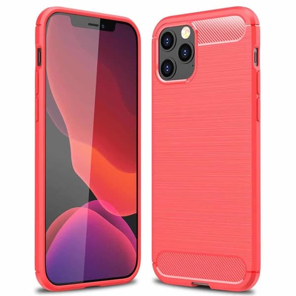 BÃ¸rstet silikondeksel til Apple iPhone 13 Pro - Coral