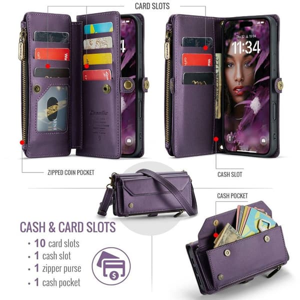 CaseMe mobildeksel C36 til Apple iPhone 17 Pro Max - Lilla