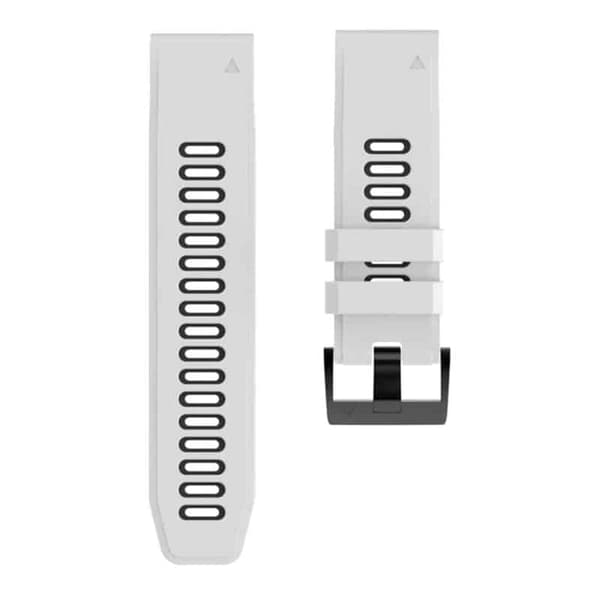 Twin klokkereim til Garmin Tactix 7 Pro - Hvid/sort