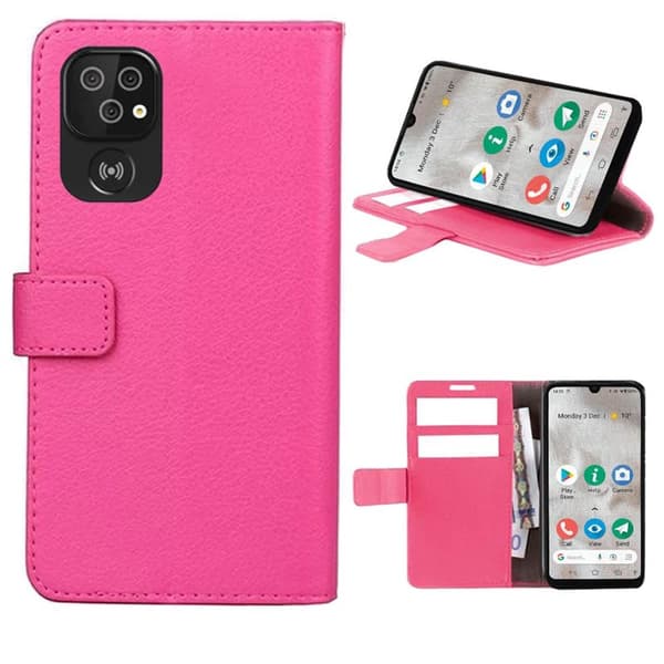 Wallet cover 2-kort til Doro 8110 - Lyserød