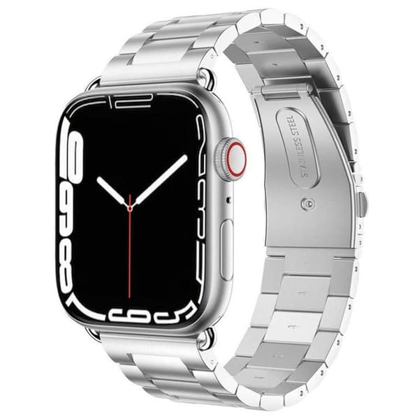 Urrem Rustfrit stÃ¥l til Apple Watch 7 (45mm) - SÃ¸lv