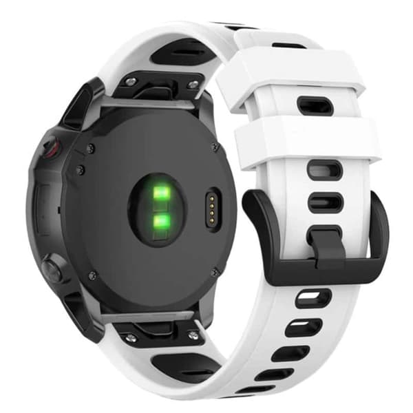 Twin sport urrem til Garmin Tactix 7 Pro - Hvid/sort