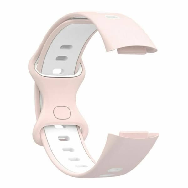 Twin Sport urrem til Fitbit Charge 6 - Lyserød/hvid