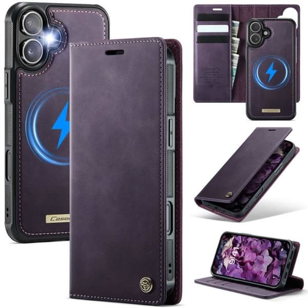 CaseMe mobildeksel C49 2i1 til Apple iPhone 17 – Purple pulse