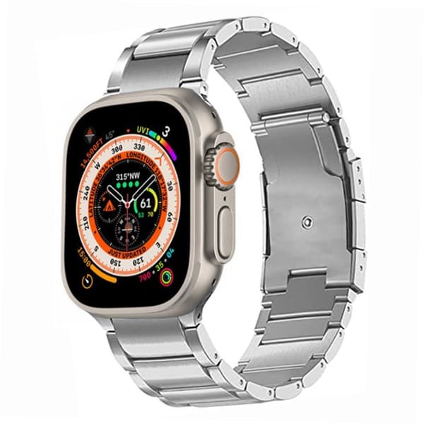 BEAD Titanium urrem til Apple Watch Ultra (49mm) - Sølv