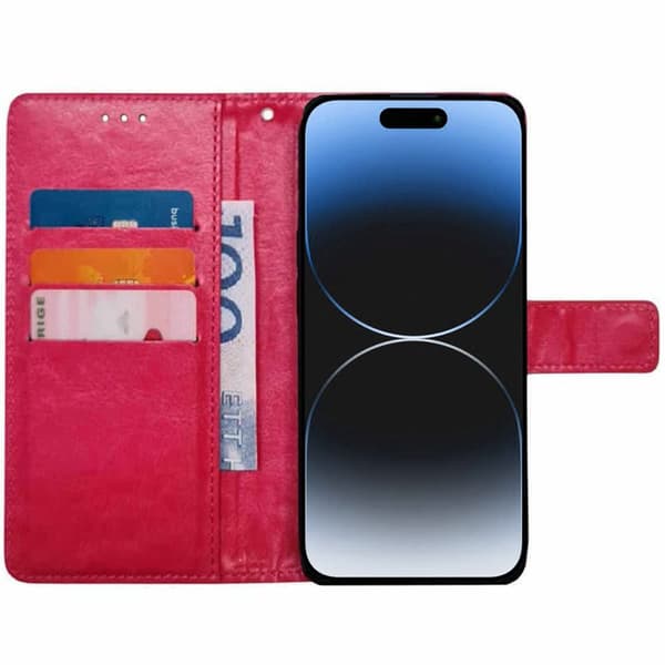Lommebokdeksel 3-kort til Apple iPhone 13 Pro Max - Rosa