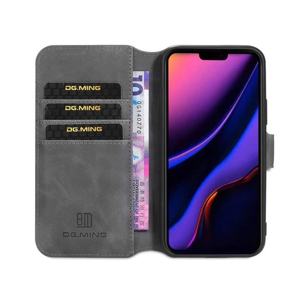 DG-Ming Lommebokdeksel 3-kort til Apple iPhone 12 Pro Max - Grey