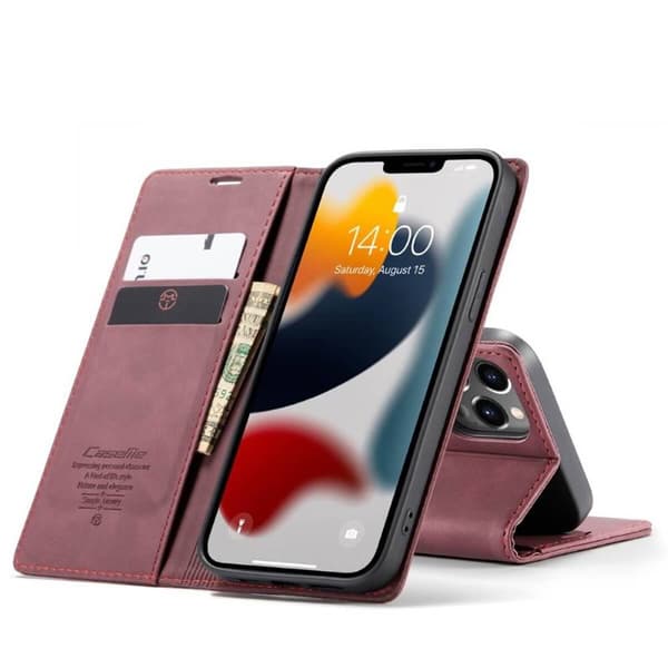 CaseMe mobildeksel 013 til Apple iPhone 13 Pro Max - Burgunder