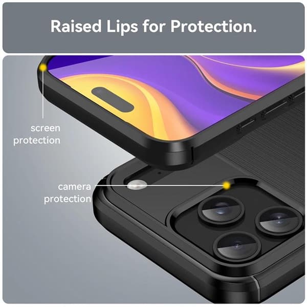 Borstat silikon skal till Apple iPhone 17 Pro Max - Svart