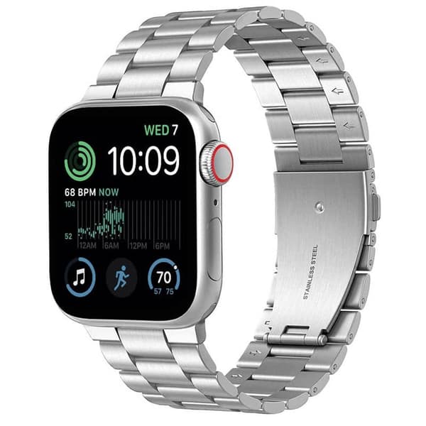 Urrem Rustfrit stÃ¥l til Apple Watch SE 2022 (44mm) - SÃ¸lv