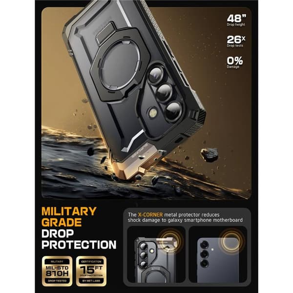 SUPCASE UB Grip kuori Samsung Galaxy S25 FE - Black