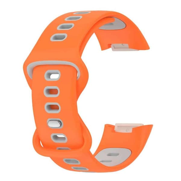 Twin Sport urrem til Fitbit Charge 6 - Orange/grÃ¥