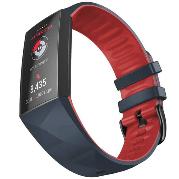 Twin Sport urrem til Fitbit Charge 4- MÃ¸rkegrÃ¥/rÃ¸d