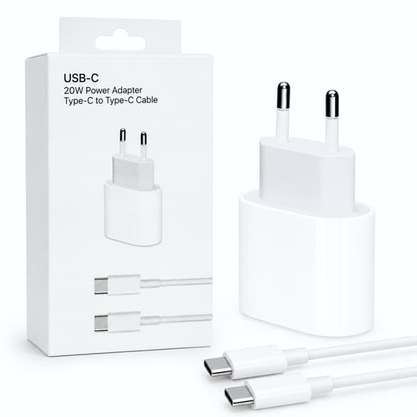 2 stk Samsung Hurtiglader - Adapter + Kabel 20W USB-C 2m