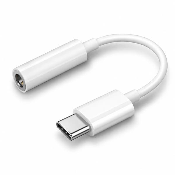 Lightning til 3,5 mm AUX hodetelefonadapter for iPhone/Apple