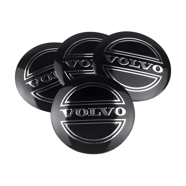 4-Pack Volvo Sentrumskapsler – Hjulkapsel Emblem 64mm