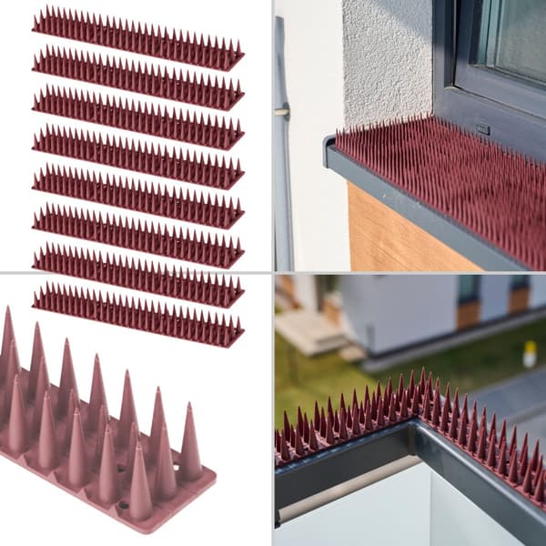 Fuglepigge i plast – brun, 8 moduler