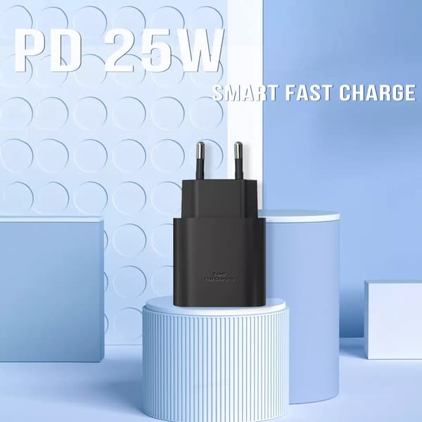 Samsung Lader Hurtiglader - Adapter + Kabel 25W USB-C 2m