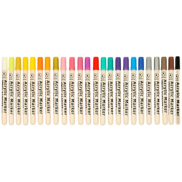 24-pack – Vattenfasta Pennor för Sten, Glas, Tyg & DIY