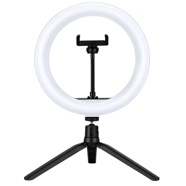 Ring Light med Stativ & Mobilholder – 33 cm, 168 LED, 3 Lysmoduser, USB