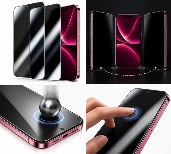 2-Pack Privacy Skärmskydd till iPhone 18 Pro – Härdat Glas med Insynsskydd