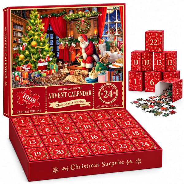Adventskalender - Pussel 1008 Bitar - Julkalender 2026
