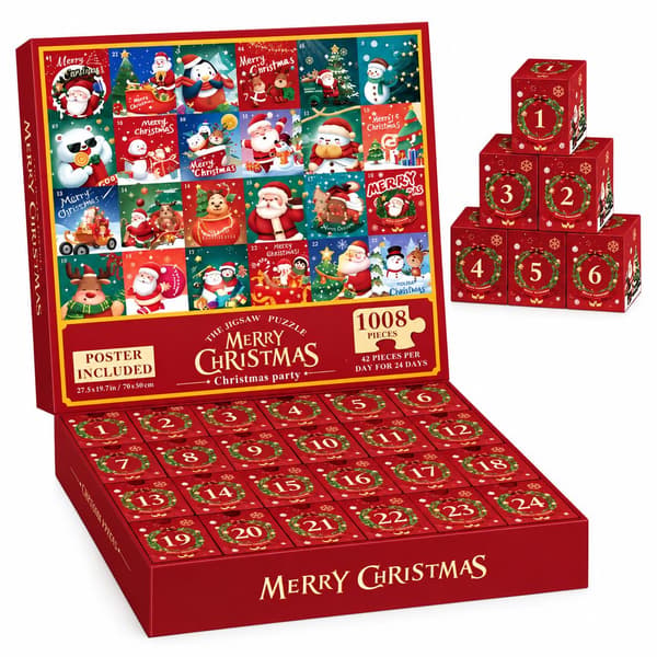 Adventskalender - Pussel 1008 Bitar - Julkalender 2026