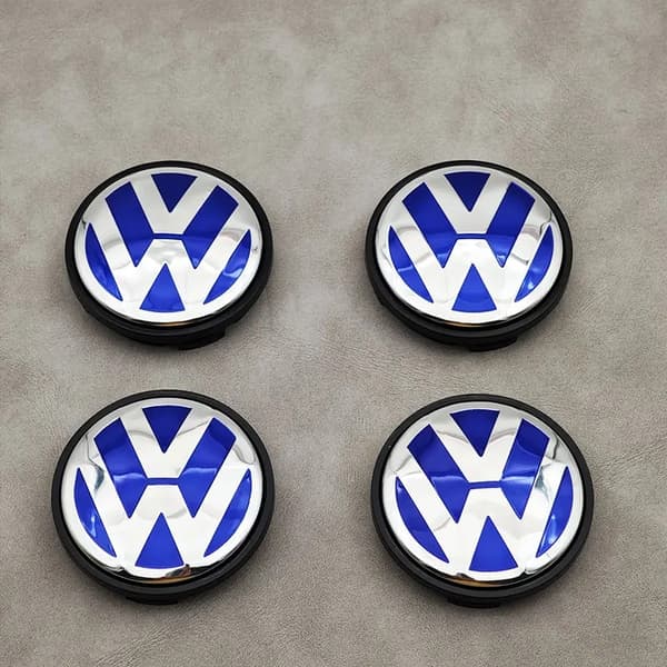 4-Pack Volkswagen Centrumkåpor – Hjulnav Emblem