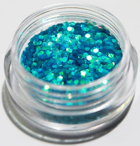 1st Hexagon glitter Turkos