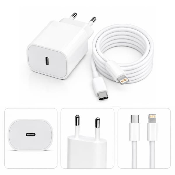 25W Hurtiglader 1 m USB-C til Lightning-kabel – Kompatibel iPhone 11/12/13/14
