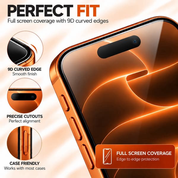 2 stk Herdet glass iPhone 13 / 13 PRO - Skjermbeskytter
