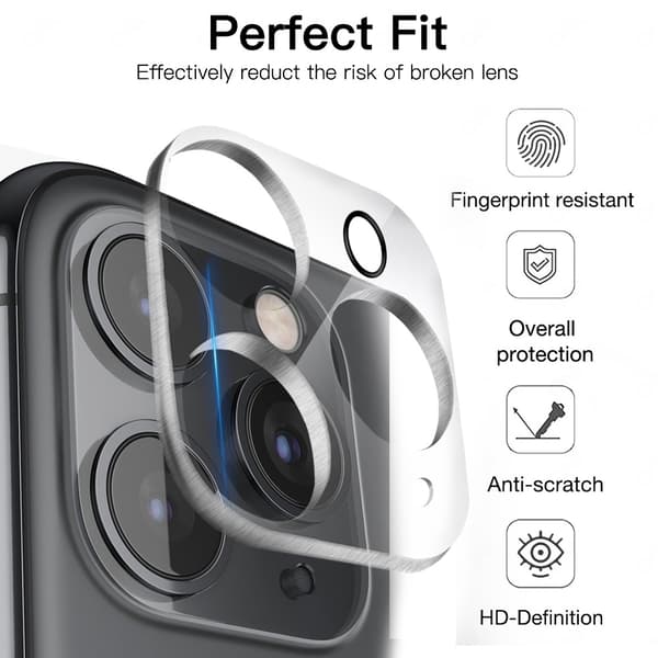 2-Pack objektivbeskyttelse for iPhone 16 Pro Max Kamera i herdet glass